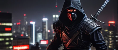 assassin,red hood,hooded man,shinobi,assassins,cartoon ninja,kendo,katana,awesome arrow,grimm reaper,ninjas,ninja,arrow,reaper,samurai,blade,hooded,male mask killer,balaclava,darth maul,Illustration,Realistic Fantasy,Realistic Fantasy 31