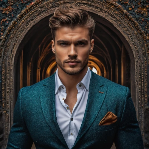 men's suit,male model,men's wear,pompadour,wedding suit,men clothes,turquoise wool,teal,formal guy,george russell,lincoln blackwood,austin stirling,groom,green jacket,teal and orange,businessman,alex andersee,christian berry,james handley,valentin,Photography,General,Fantasy