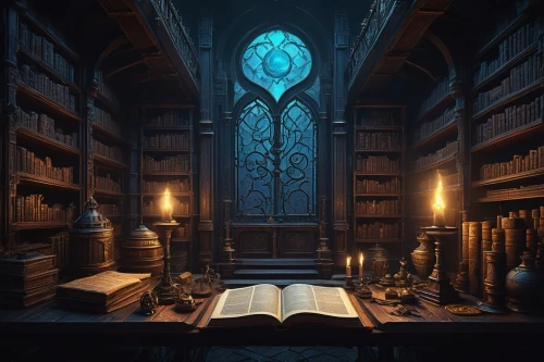 apothecary,dark cabinetry,magic book,magic grimoire,bookshelves,prayer book,scholar,study room,old library,sanctuary,bookcase,reading room,music chest,parchment,hymn book,chamber,bookshelf,candlemaker,librarian,armoire,Illustration,Realistic Fantasy,Realistic Fantasy 17