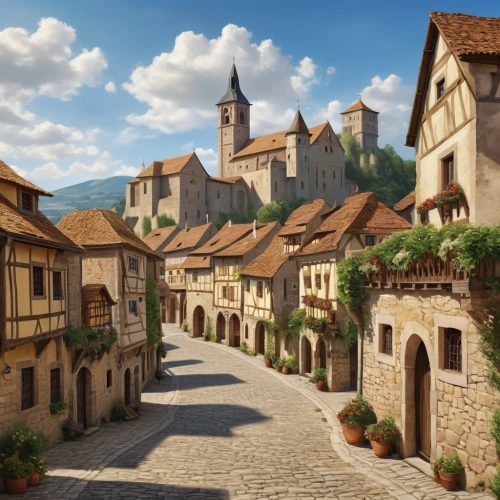 medieval town,medieval street,knight village,medieval architecture,townhouses,alpine village,mountain settlement,the old town,medieval market,escher village,medieval,the cobbled streets,aurora village,lavaux,wooden houses,transylvania,old town,spa town,stone houses,beautiful buildings