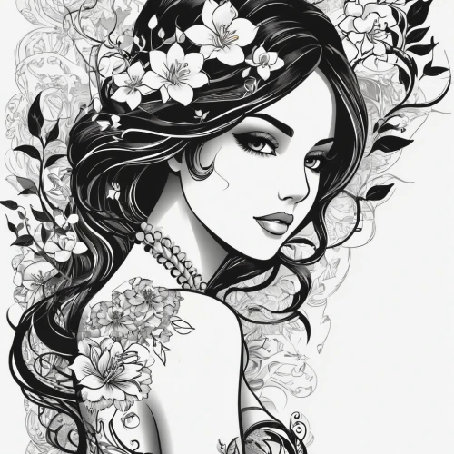 boho art,fashion illustration,beautiful girl with flowers,jasmine blossom,flower girl,girl in flowers,flower line art,a beautiful jasmine,gardenia,flower illustrative,rose flower illustration,flower drawing,floral wreath,pencil drawings,flower painting,flower fairy,jasmine flower,flower crown,vanessa (butterfly),white floral background,Illustration,Vector,Vector 21