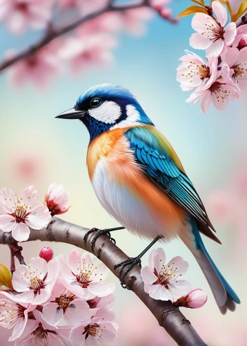 blue birds and blossom,spring bird,flower and bird illustration,spring background,bird painting,bird flower,springtime background,colorful birds,beautiful bird,spring leaf background,spring nature,spring blossom,japanese floral background,nature bird,flower background,asian bird,blue bird,bird illustration,colorful background,spring greeting,Illustration,American Style,American Style 08