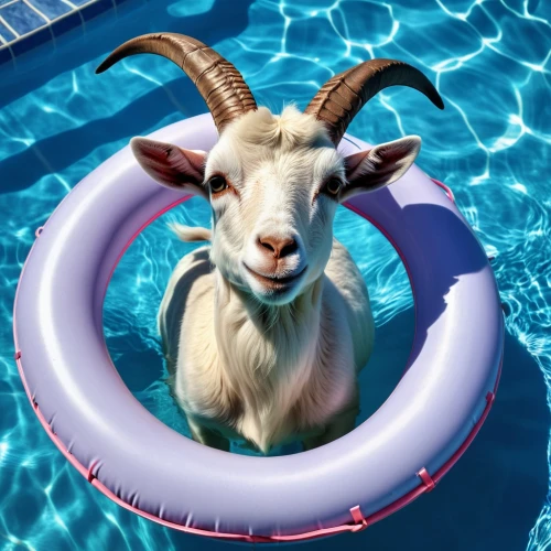 anglo-nubian goat,summer floatation,domestic goat,goatflower,swim ring,ram,jumping into the pool,ruminant,ruminants,inflatable pool,baby float,boer goat,pool water,raft guide,capricorn,swimming machine,billy goat,pool cleaning,ewe,to swim