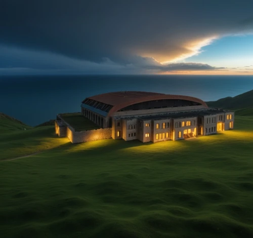 dunes house,icelandic houses,house in mountains,house in the mountains,3d rendering,lonely house,home landscape,fisherman's hut,ancient house,light station,summer house,holiday home,landscape lighting,faroe islands,fisherman's house,mountain hut,beautiful home,mountain huts,visual effect lighting,3d render,Photography,General,Realistic