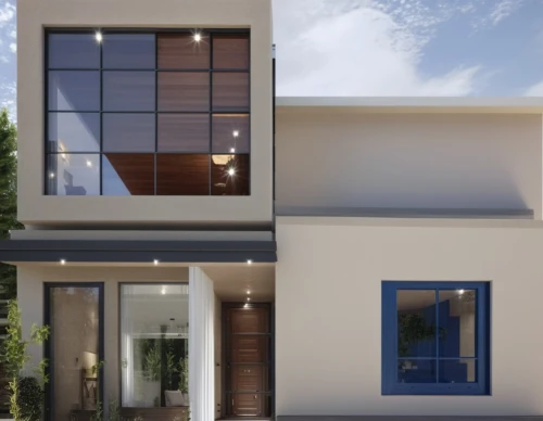 modern house,modern architecture,facade panels,stucco frame,two story house,exterior decoration,cubic house,contemporary,frame house,glass facade,window frames,folding roof,gold stucco frame,block balcony,residential house,landscape design sydney,stucco wall,glass facades,3d rendering,contemporary decor,Photography,General,Realistic