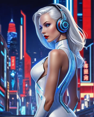 retro girl,femme fatale,cg artwork,elsa,game illustration,retro woman,music background,phone icon,symetra,world digital painting,transistor,cruella,marylyn monroe - female,neo-burlesque,lady medic,cyberpunk,dodge la femme,sci fiction illustration,edit icon,rockabella,Illustration,American Style,American Style 05