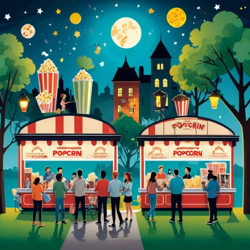 ice cream parlor,ice cream stand,retro diner,carousel,euro disney,disneyland park,ice cream shop,attraction theme,cd cover,background vector,annual fair,soda shop,luna park,soda fountain,night scene,ice cream cart,the disneyland resort,prater,fast food restaurant,street fair,Unique,Design,Sticker