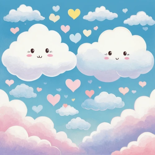 puffy hearts,cumulus clouds,cloud mood,little clouds,cumulus nimbus,love in air,cumulus,clouds,cumulus cloud,about clouds,clouds - sky,cloud play,partly cloudy,cloud mushroom,cloud towers,thunderclouds,cloud mountains,cloud image,cloud,heart background,Illustration,Retro,Retro 07