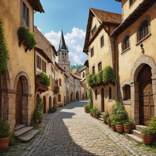 medieval street,rothenburg,medieval town,the cobbled streets,narrow street,medieval architecture,townhouses,bamberg,old city,old town,the old town,lavaux,cobblestone,spa town,alsace,medieval market,medieval,knight village,beautiful buildings,cobblestones,Photography,General,Realistic