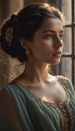 girl in a historic way,fantasy portrait,romantic portrait,mystical portrait of a girl,accolade,celtic queen,artemisia,biblical narrative characters,thracian,woman portrait,portrait background,young woman,ancient egyptian girl,cepora judith,digital compositing,a charming woman,woman of straw,fantasy woman,portrait of a girl,heroic fantasy,Photography,General,Natural