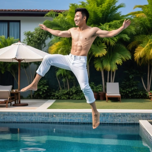 jumping into the pool,male ballet dancer,kai yang,equal-arm balance,jumping off,leap for joy,leaping,male model,jumping,flip (acrobatic),levitating,jump,active pants,yoga guy,male poses for drawing,the man floating around,aerobic exercise,qi gong,axel jump,levitation,Photography,General,Realistic