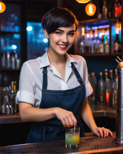 bartender,barmaid,barman,barista,bar counter,waitress,cocktail,bar,barware,distilled beverage,cashier,unique bar,electronic payments,female alcoholism,cocktails,bacardi cocktail,cocktail shaker,neon cocktails,cuba libre,classic cocktail,Art,Classical Oil Painting,Classical Oil Painting 14