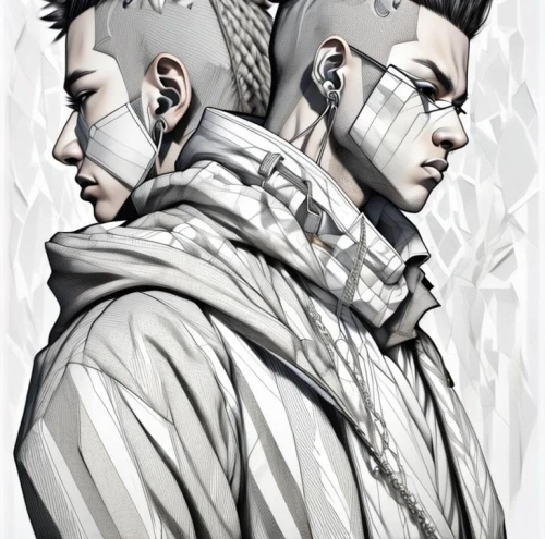 mohawk hairstyle,mohawk,punk design,split personality,vector graphic,cyborg,punk,stylograph,biomechanical,digital art,vector art,digital artwork,adobe illustrator,barber,duality,vector illustration,photo manipulation,pompadour,tribal,digiart