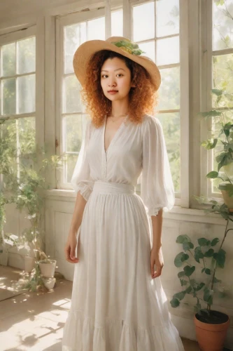 ao dai,milkmaid,southern belle,hanbok,vintage dress,orange blossom,laundress,asian conical hat,crinoline,country dress,japanese woman,vietnamese woman,garden white,vintage asian,girl in a long dress,linden blossom,overskirt,vintage women,high sun hat,hoopskirt,Photography,Polaroid