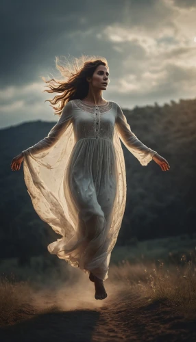 girl in a long dress,little girl in wind,gracefulness,whirling,celtic woman,mystical portrait of a girl,woman walking,leap for joy,conceptual photography,divine healing energy,girl walking away,freedom from the heart,sprint woman,the girl in nightie,portrait photography,photo manipulation,run away,photomanipulation,ballerina in the woods,panning,Photography,General,Cinematic