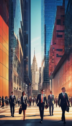 wall street,white-collar worker,stock exchange broker,abstract corporate,business district,city scape,financial world,business people,business world,people walking,blur office background,securities,hudson yards,new york streets,stock broker,tall buildings,urbanization,capital markets,corporation,financial district,Illustration,Vector,Vector 17