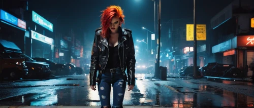 transistor,cyberpunk,walking in the rain,girl walking away,pedestrian,in the rain,neon lights,nerve,raincoat,clary,digital compositing,streampunk,neon light,2d,light rain,asuka langley soryu,monsoon banner,woman walking,photomanipulation,neon arrows,Photography,Black and white photography,Black and White Photography 04