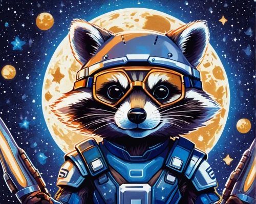rocket raccoon,rocket,guardians of the galaxy,raccoon,raccoons,rocket salad,mozilla,sci fiction illustration,violinist violinist of the moon,astronautics,cosmonaut,firefox,emperor of space,spacescraft,spacefill,dogecoin,space tourism,astronaut,space voyage,vector illustration,Conceptual Art,Daily,Daily 31
