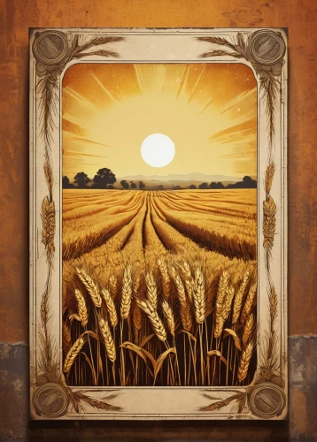 wheat field,wheat crops,wheat fields,barley field,wheat,straw field,grain field,seed wheat,wheat grain,frame illustration,cornfield,strands of wheat,frame border illustration,golden frame,strand of wheat,wheat grasses,grain harvest,round autumn frame,agricultural,farm landscape,Illustration,Abstract Fantasy,Abstract Fantasy 09