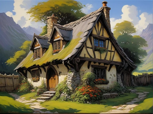 witch's house,houses clipart,little house,house painting,ancient house,crooked house,traditional house,country cottage,home landscape,thatched cottage,old home,cottage,knight village,house in the forest,hobbiton,small house,wooden house,lonely house,wooden houses,witch house,Conceptual Art,Fantasy,Fantasy 08