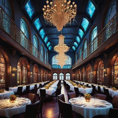 fine dining restaurant,ballroom,new york restaurant,restaurant bern,ornate room,emirates palace hotel,exclusive banquet,souk madinat jumeirah,taj mahal hotel,a restaurant,luxury hotel,dining room,largest hotel in dubai,wade rooms,event venue,hotel hall,dragon palace hotel,treasure hall,jumeirah,gleneagles hotel,Illustration,American Style,American Style 06