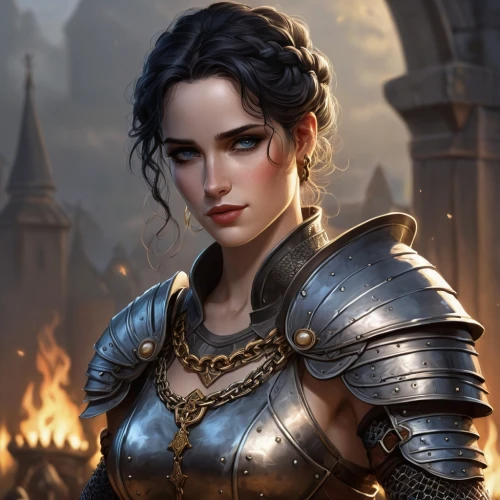 fantasy portrait,female warrior,fantasy art,massively multiplayer online role-playing game,dark elf,joan of arc,paladin,artemisia,heroic fantasy,portrait background,swordswoman,eufiliya,fantasy warrior,fantasy picture,sterntaler,celtic queen,elaeis,fantasy woman,game illustration,cg artwork,Illustration,American Style,American Style 13