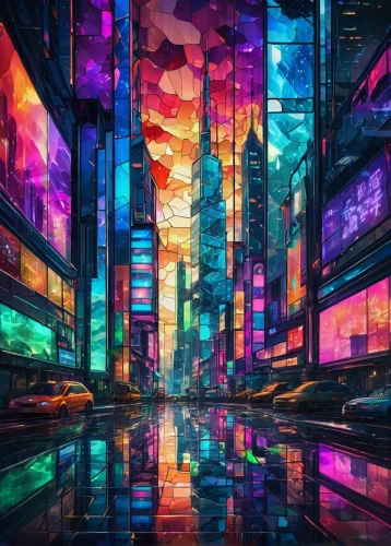 colorful city,cityscape,futuristic landscape,metropolis,fantasy city,tokyo city,colorful background,colorful glass,kaleidoscopic,colorful light,cyberpunk,tokyo,tetris,city blocks,urban,abstract retro,shinjuku,virtual landscape,kaleidoscope,futuristic,Unique,Paper Cuts,Paper Cuts 08