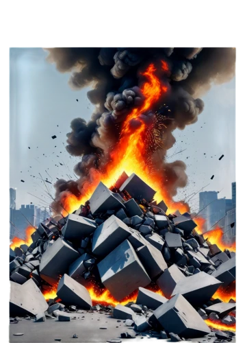 electronic waste,metal pile,burning of waste,battery explosion,explosion destroy,cleanup,environmental destruction,destroy money,digital compositing,image manipulation,stock market collapse,facebook battery,soundcloud logo,apocalypse,destroy,scrap loading,droste effect,ebook,asbestos,landfill,Illustration,Japanese style,Japanese Style 17