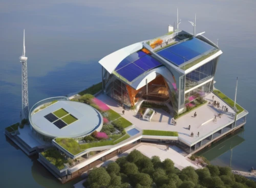 solar cell base,cube stilt houses,solar power plant,floating islands,floating island,solar panels,artificial island,eco hotel,eco-construction,sky space concept,offshore wind park,solar photovoltaic,renewable energy,renewable enegy,sky apartment,island suspended,floating huts,renewable,smart house,solar panel,Photography,General,Realistic