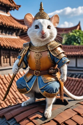 year of the rat,rataplan,cat warrior,rat na,roof rat,shuanghuan noble,napoleon cat,goki,rat,cullen skink,mouse,color rat,kung fu,asian costume,kung,musical rodent,babi panggang,bengalenuhu,cat sparrow,straw mouse,Photography,General,Realistic