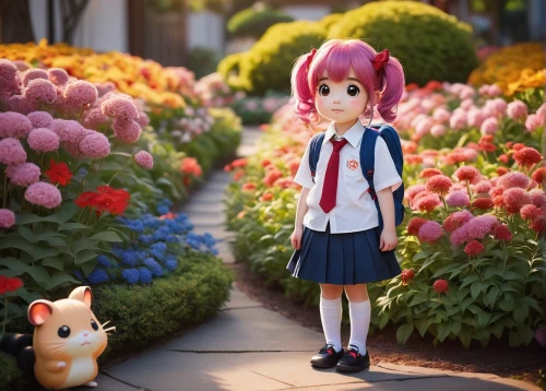 bulli,field of flowers,flower delivery,holding flowers,sakura,girl in flowers,sakura flower,flower background,sea of flowers,flower animal,sakura background,floral greeting,sakura flowers,flower girl,lily of the field,flower field,flower garden,picking flowers,anime 3d,blooming field,Conceptual Art,Oil color,Oil Color 12