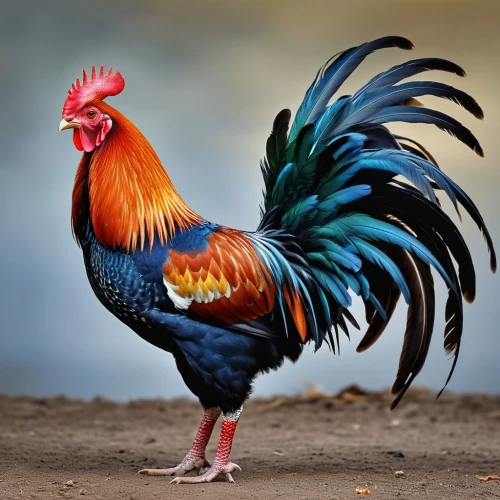 cockerel,vintage rooster,rooster,phoenix rooster,landfowl,bantam,redcock,portrait of a hen,dwarf chickens,rooster head,hen,roosters,polish chicken,domestic chicken,pullet,gallus,meleagris gallopavo,chicken bird,fowl,chook,Photography,General,Realistic
