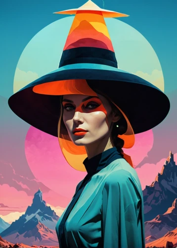 witch's hat icon,the hat of the woman,retro woman,high sun hat,sombrero,woman's hat,sun hat,the hat-female,transistor,dune,witch's hat,sci fiction illustration,hat retro,mexican hat,retro women,vector illustration,ordinary sun hat,pilgrim,straw hat,paloma,Conceptual Art,Daily,Daily 20