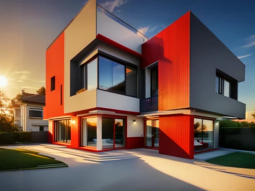cubic house,modern house,modern architecture,cube house,smart house,house insurance,danish house,prefabricated buildings,smart home,cube stilt houses,3d rendering,frame house,house shape,two story house,modern style,new housing development,housebuilding,dunes house,contemporary,residential house
