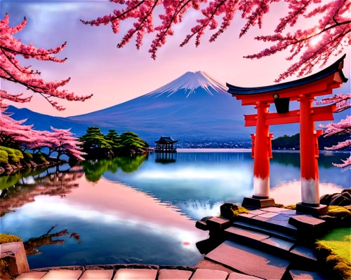 beautiful japan,japan landscape,japanese sakura background,mount fuji,mt fuji,japanese floral background,japanese background,cherry blossom japanese,japan garden,japanese cherry trees,japanese architecture,japanese mountains,japanese art,landscape background,beautiful landscape,fuji mountain,sakura background,splendid colors,japanese cherry blossoms,shinto,Conceptual Art,Sci-Fi,Sci-Fi 06