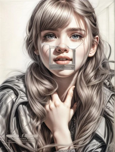 chainlink,world digital painting,digital painting,digital art,photo painting,silver,girl drawing,girl portrait,chalk drawing,woman face,illusion,fantasy portrait,illustrator,gray color,digital artwork,painting technique,pencil art,girl with speech bubble,mystical portrait of a girl,art painting