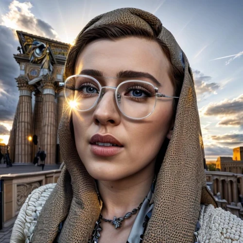 girl in a historic way,librarian,city ​​portrait,with glasses,iranian,berlin,sofia,berlin cathedral,ayasofya,hallia venezia,samarkand,frida,jena,hijaber,tehran,islamic girl,milano,portrait background,düsseldorf,hdr