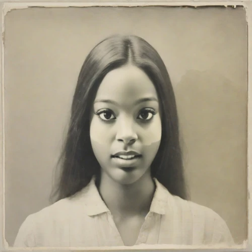 vintage female portrait,portrait of a girl,young woman,ambrotype,girl portrait,african american woman,woman portrait,nigeria woman,portrait of a woman,matruschka,african woman,female portrait,portrait of christi,mystical portrait of a girl,artist portrait,maria bayo,young lady,ester williams-hollywood,graphite,portrait,Photography,Polaroid