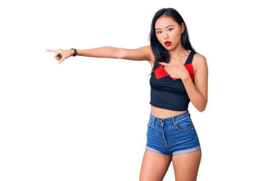 pointing woman,woman pointing,woman holding gun,girl on a white background,lady pointing,fighting stance,png transparent,holding a gun,girl with gun,arm strength,red background,hand gesture,equal-arm balance,pointing gun,female model,transparent background,girl with speech bubble,asian woman,hip-hop dance,jeans background,Illustration,Realistic Fantasy,Realistic Fantasy 36