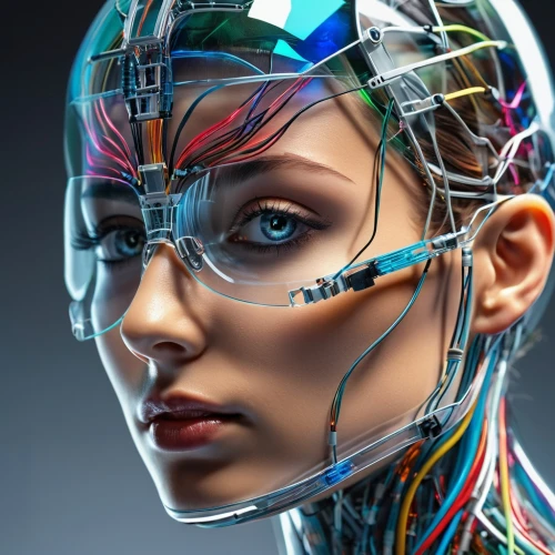 cybernetics,artificial intelligence,ai,cyborg,women in technology,chatbot,neural network,artificial hair integrations,cyber,humanoid,robotics,biomechanical,robotic,chat bot,wearables,social bot,cyberpunk,virtual identity,cyber glasses,head woman