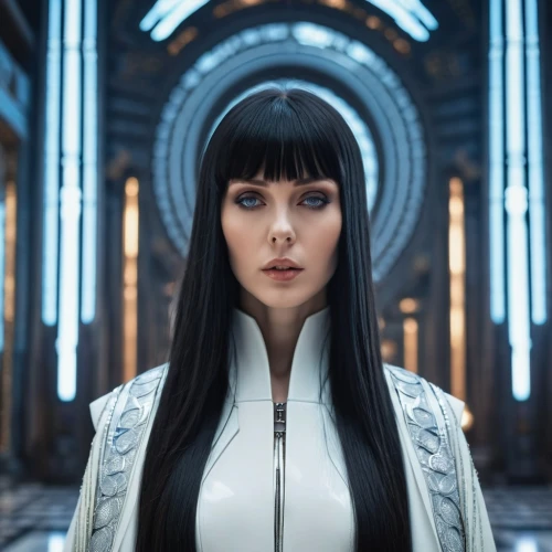 cleopatra,valerian,violet head elf,ursa,priestess,samara,gentiana,artemisia,aurora,vulcan,avatar,the enchantress,elven,aura,katniss,lotus,sidonia,lotus with hands,echo,scifi,Photography,General,Realistic