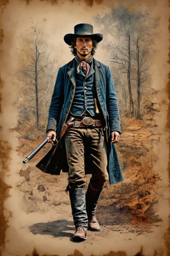 gunfighter,the wanderer,pilgrim,drover,huckleberry,john day,american frontier,stagecoach,chief cook,a carpenter,johnnycake,western film,sheriff,cowboy action shooting,el capitan,digital compositing,gaucho,western riding,frock coat,man holding gun and light,Photography,General,Fantasy