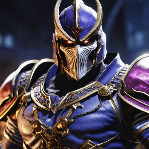 thanos,thanos infinity war,shredder,iron mask hero,wall,purple and gold,sheik,spartan,knight armor,magneto-optical drive,gold and purple,crusader,cleanup,blue demon,purple,crossbones,alien warrior,massively multiplayer online role-playing game,purple skin,warlord,Photography,General,Realistic