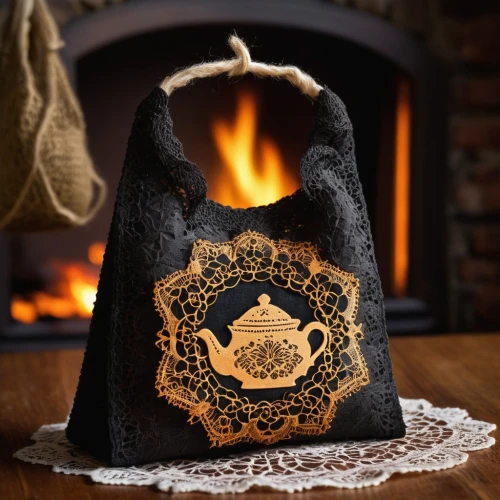 wood-burning stove,feuerzangenbowle,witch's hat icon,witch's hat,cast iron,hot water bottle,oven bag,fragrance teapot,magic grimoire,cauldron,wedding ring cushion,cast iron skillet,log fire,portable stove,candle wick,cooking book cover,medieval hourglass,wood stove,stone day bag,vintage teapot,Illustration,Paper based,Paper Based 03