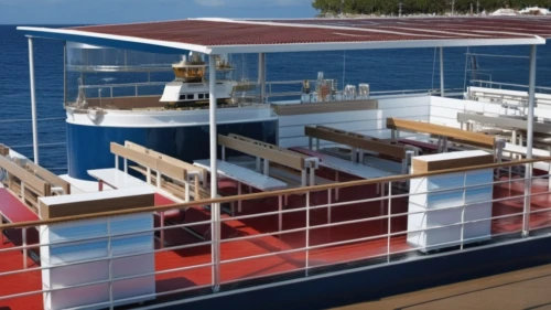 shipping container,shipping containers,floating restaurant,houseboat,decking,multihull,cargo containers,wood deck,floating production storage and offloading,cruiseferry,yacht exterior,hurtigruten,prefabricated buildings,passenger ship,very large floating structure,container carrier,deck,wooden decking,ferry boat,costa concordia,Photography,General,Realistic