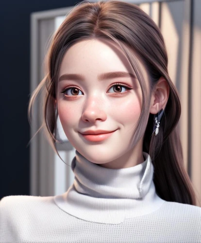 a girl's smile,maya,vanessa (butterfly),a smile,girl portrait,natural cosmetic,radiant,cg artwork,cosmetic,cinnamon girl,rosie,she,smiling,marguerite,cute,grin,bjork,digital painting,killer smile,elegant