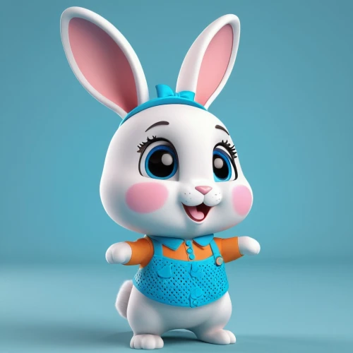cute cartoon character,bunny,little bunny,deco bunny,little rabbit,white bunny,no ear bunny,3d model,rabbit,3d render,3d rendered,easter bunny,stylized macaron,plush figure,white rabbit,rebbit,bonbon,rabbit owl,3d figure,cute cartoon image,Unique,3D,3D Character