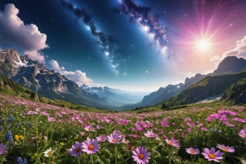 the valley of flowers,alpine meadow,flowers celestial,magic star flower,cosmos field,field of flowers,splendor of flowers,cosmic flower,blanket of flowers,alpine flowers,mountain meadow,flower field,sea of flowers,flower meadow,colorful star scatters,fairy galaxy,cosmos,starflower,alpine flower,flowering meadow