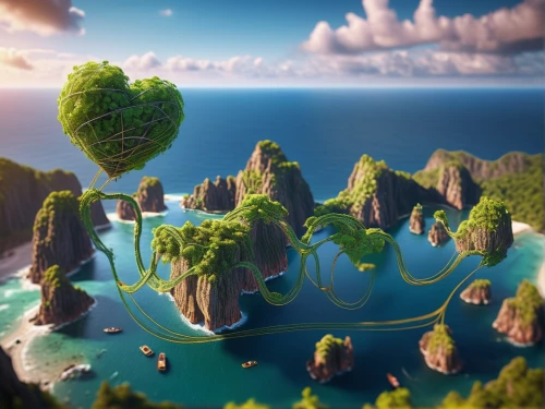 floating islands,floating island,island suspended,an island far away landscape,artificial islands,islands,artificial island,flying island,uninhabited island,islet,mushroom island,island,tropical island,floating huts,monkey island,3d fantasy,futuristic landscape,virtual landscape,fantasy landscape,the island,Photography,General,Sci-Fi