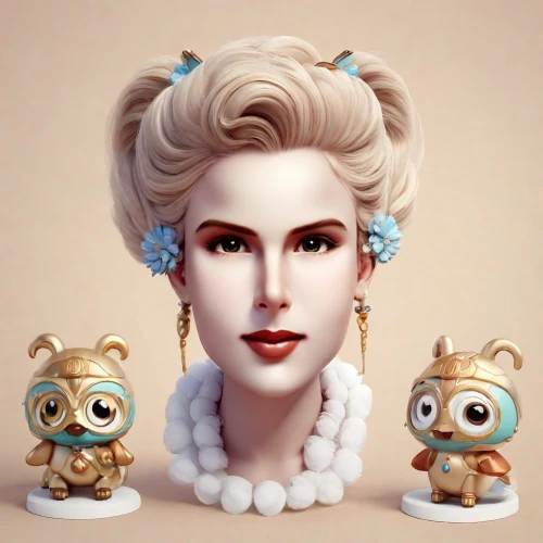 princess leia,porcelain dolls,kewpie dolls,curlers,collectible doll,fairy tale icons,princess' earring,figurines,funko,doll figures,rockabella,doll's facial features,elsa,designer dolls,custom portrait,stylized macaron,russian dolls,vintage doll,artist doll,queen crown,Digital Art,3D